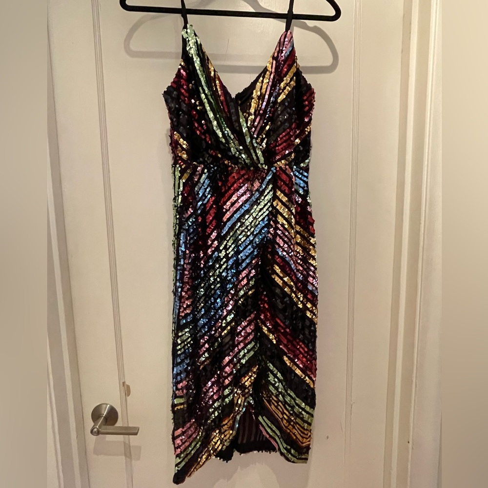 Size large Sequin multi colored dress